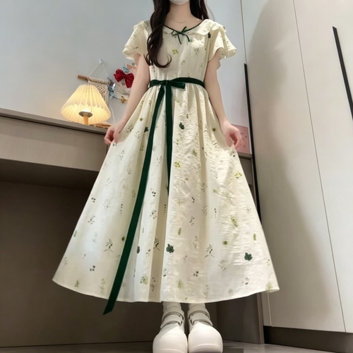 2026夏季新款女大童纯棉连衣裙