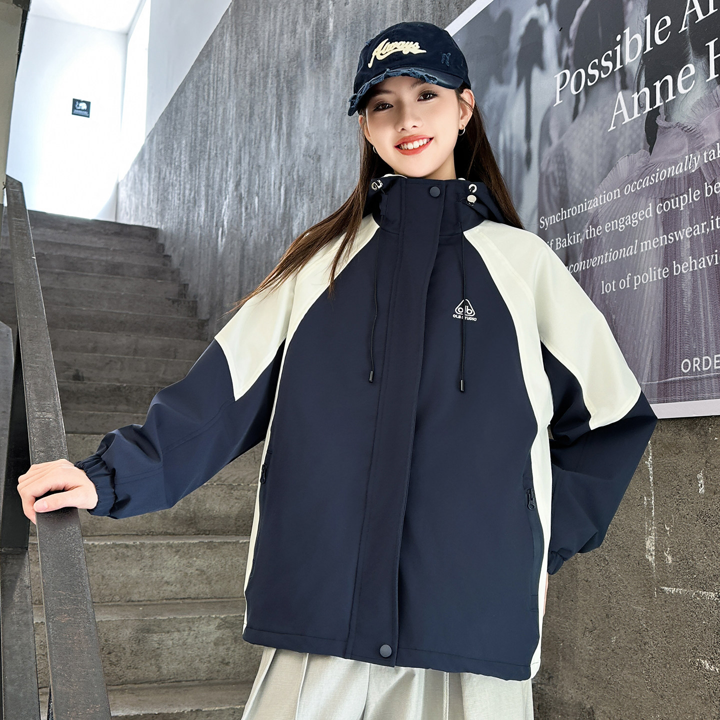 女大童冲锋衣外套2025新款三合一