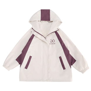 女童外套春秋款2025新款儿童洋气学生秋天百搭上衣大童秋装冲锋衣