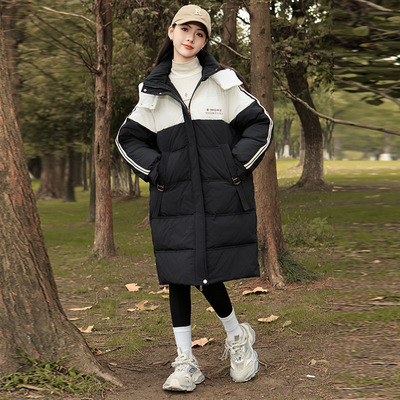 中长款加厚女孩保暖羽绒服宽松