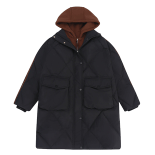 女大童羽绒服2025新款洋气冬季儿童长款女童12初中生女孩15岁外套