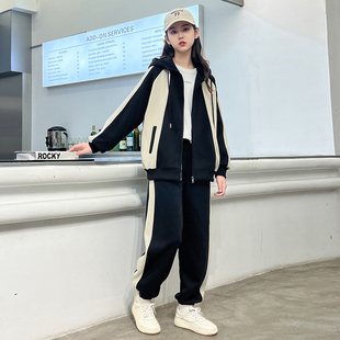 女大童套装秋装2026新款儿童洋气网红早秋12女童春秋款15岁中学生