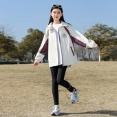 冲锋衣 儿童洋气学生春天百搭上衣大童春装 女童外套春秋款 2026新款