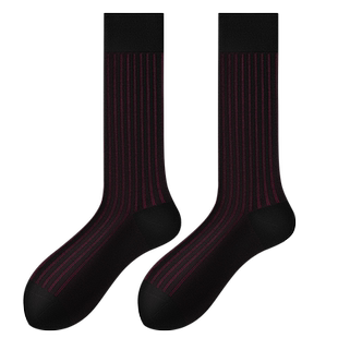 锦行记袜子男士英伦绅士中筒袜春秋款抗菌防臭透气丝光棉长筒袜