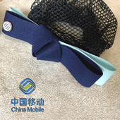 新款 中国移动头花蝴蝶结工作服发女夹细网兜2022小方巾营业员丝巾