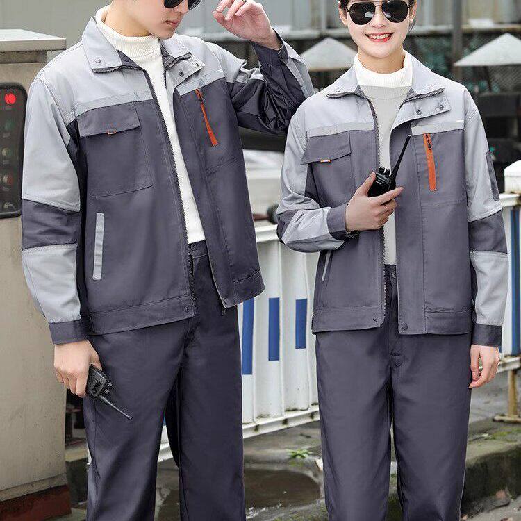 工厂工作服夏季劳保耐磨套装工装制服反光条车间干活穿的衣服男款