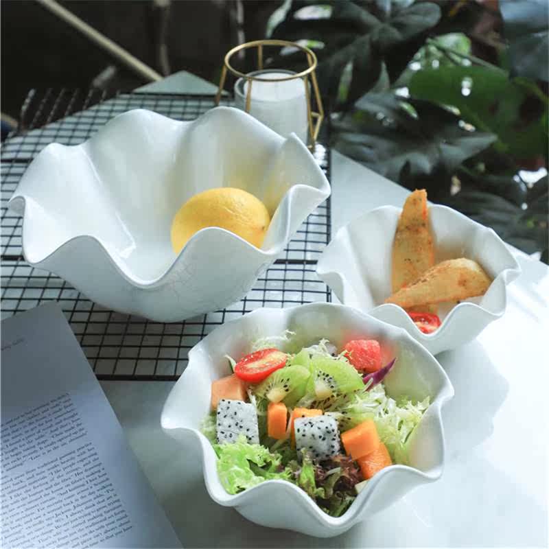 沙拉碗北欧水果沙拉碗创意陶瓷纯白冰淇淋甜品绵绵冰简约西式餐具在类目 餐饮具, 餐具, 碗中 - 来自Buy2taobao.com提供专业的淘宝代购服务