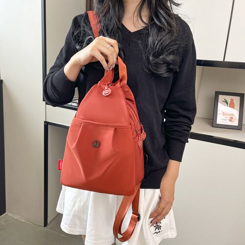 时尚简约小巧双肩包都市休闲韩版街头潮流女士通勤包轻便斜挎背包