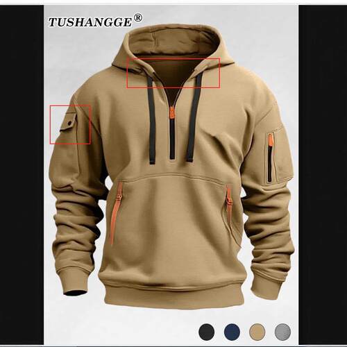Hoodie, sweatshirt, zipper, multi pocket pullover, sports