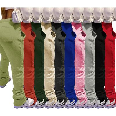 Women's thick hoodie fabric sports drawstring stacking