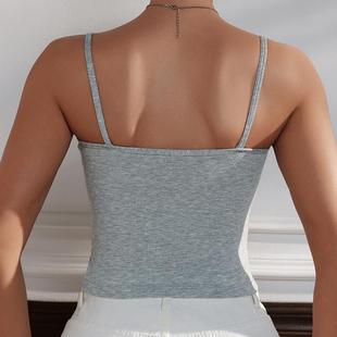 White camisole women's vest with camisole inside