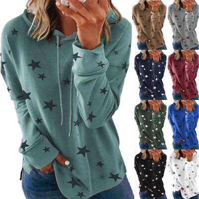 Hoodie women's printed top plus hooded sweatshirt for