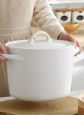 乐狮日式砂锅石锅耐热明火大号家用汤锅煮汤煲汤炖汤锅燃气耐高温