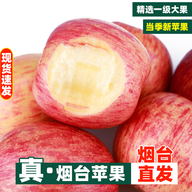 真煙臺紅富士蘋果10斤水果新鮮應當季正宗山東棲霞蘋果冰糖心整箱