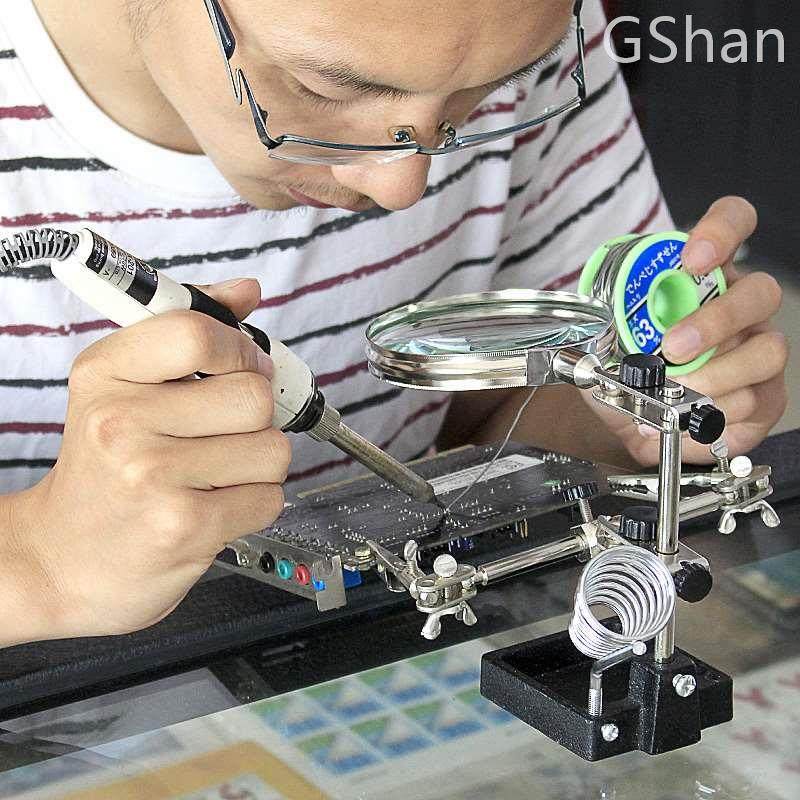 拜斯特台式维修放大镜光学焊接台工具8倍多钟表手机电子路功能