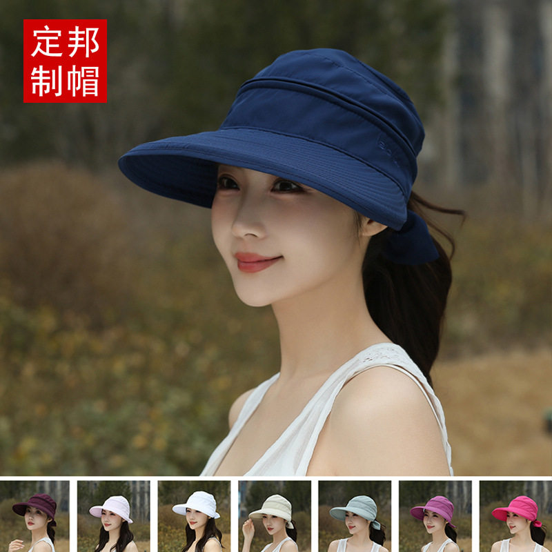 中老年帽子女夏季新款拉链可拆卸空顶遮阳帽大檐防晒帽跨境太阳帽