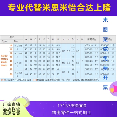 支柱固定夹腰形孔型滑移支架 双槽固定夹KMCU MMCU AMCU SMC