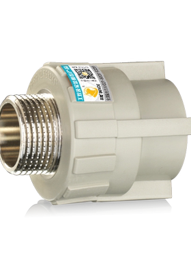 灰色PPR外丝直接4分6分1寸热熔自来水冷热水管给水管件接头配件