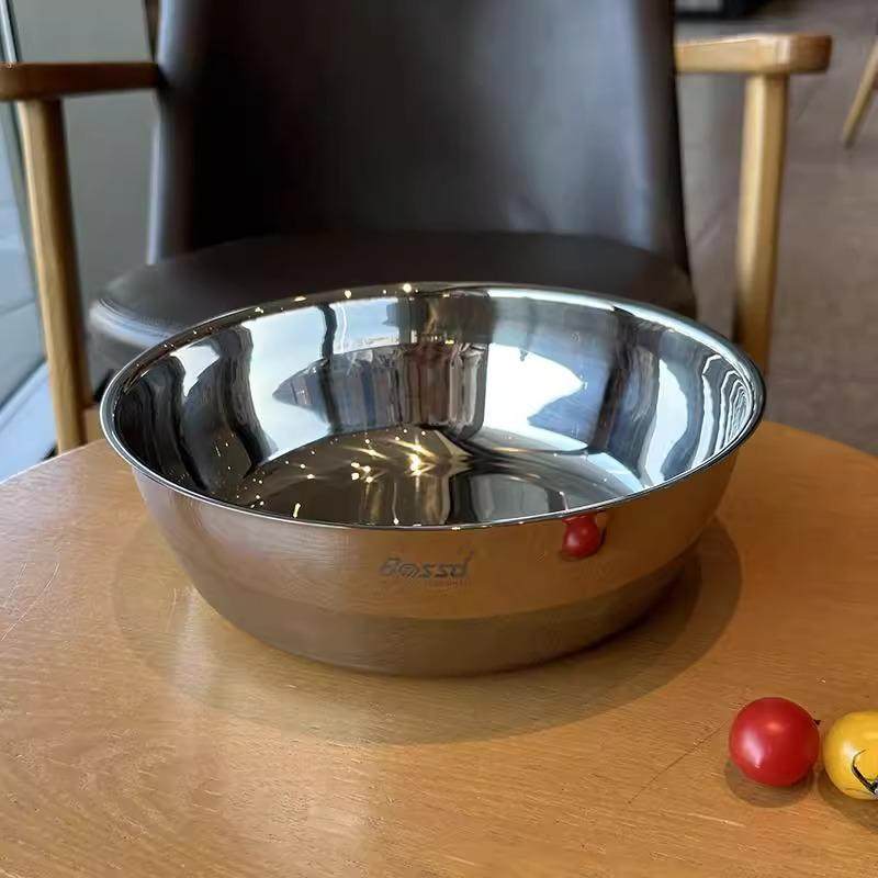 Bossd出口18-10不锈钢加厚多用洗菜盆光面和面盆单层料理盆打蛋盆,餐饮具,盆,淘宝优惠券,粉丝福利购,淘宝优惠卷