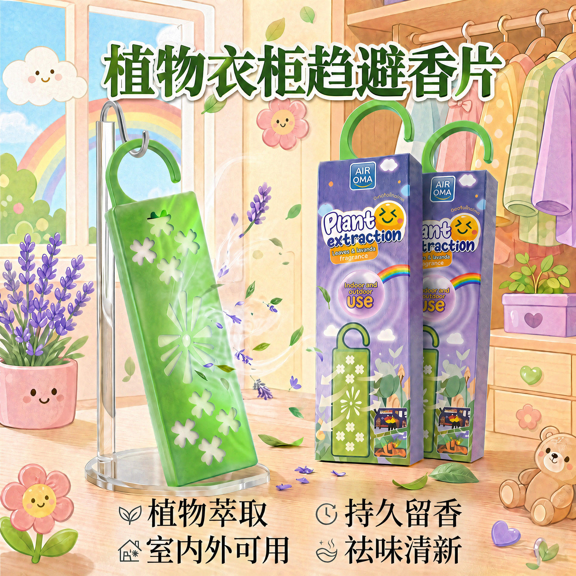 悬挂式小巧精油扩香片自然