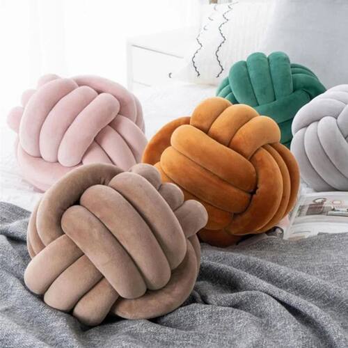 Knot Pillow Ball Round Throw Pillows Home Decor Cushion Deco