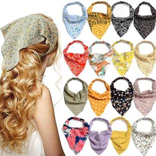 63 Style Bohemia Bandana For Women Elastic Hair Bands Triang