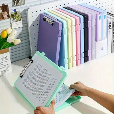 2 Piece Color Folder Storage Box, Side Opening Test Paper St