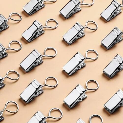 10-120pcs Stainless Steel Curtain Clips Window Metal Curtain