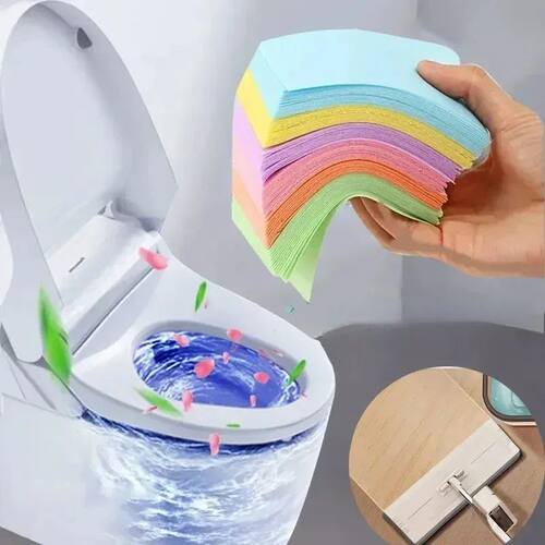 Multi functional toilet cleaning sheet floor cleaning sheet