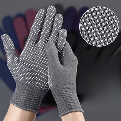 Labor Gloves, Nylon Anti-slip Half-finger Gloves, Constructi