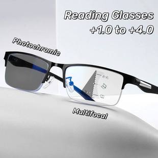 Progressive Multifocal Photochromic Reading Glasses Anti-blu