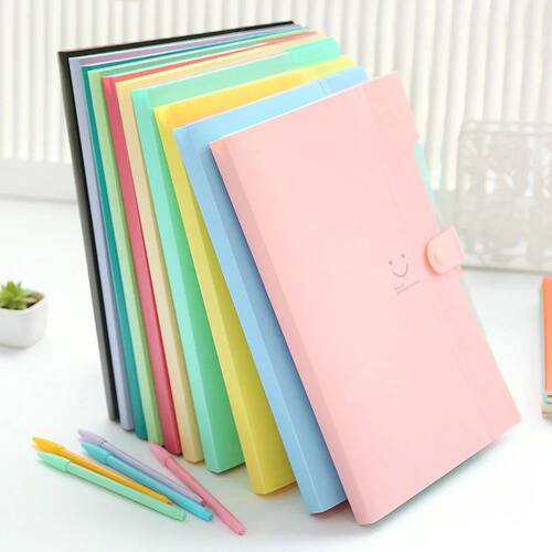Colorful Fashion Opening File Document Bag A4 Size Expanding