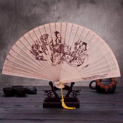 Chinese souvenir China traditional wood fan tourist gift