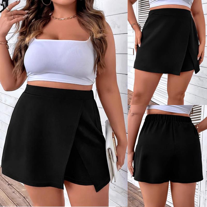 Large size women's Fashion irregular Half skirt pants 女裙裤图片