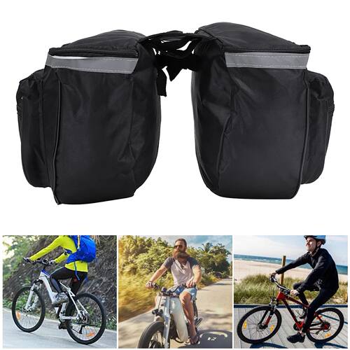 25L Bike Rear Seat Bag Waterproof Double Side Pannier Bag La