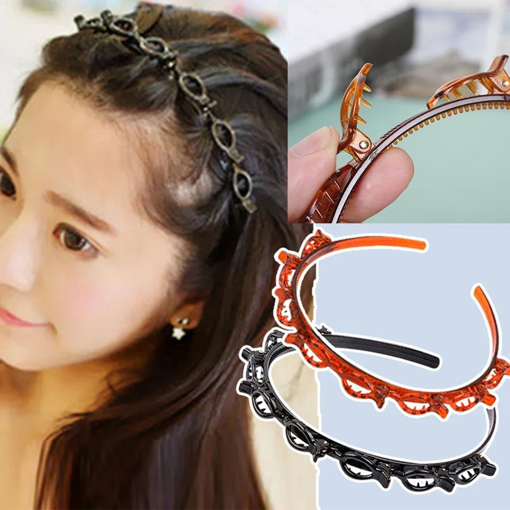 1/2pcs  Multi-layer Hollow Braided Women's Bangs Headband Ha图片