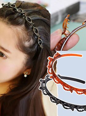 1/2pcs  Multi-layer Hollow Braided Women's Bangs Headband Ha