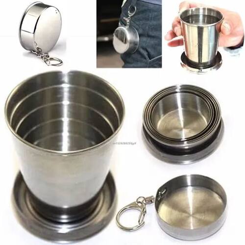 1pc Folding Cup Camping Retractable Cup Outdoor Teacups Teaw