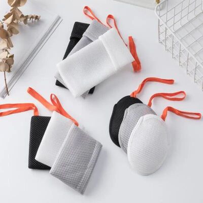 Bath Cleansing Foaming Net Double-Sided Square/Oval Soap Bag