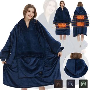 Hoodie Blanket Wearable Oversized Sleeves Pocket with Winter