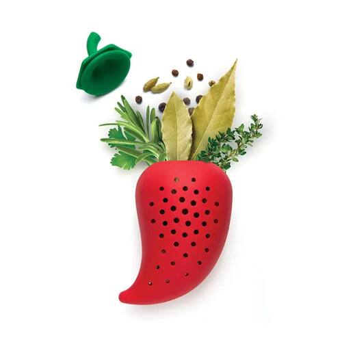 Creative Chili Shaped Spice Filter Stew Pot Soup Silicone Se