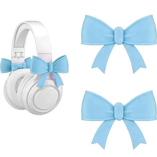 3D Bows Bow Headphone Accessories Silicone Clip On Headset A