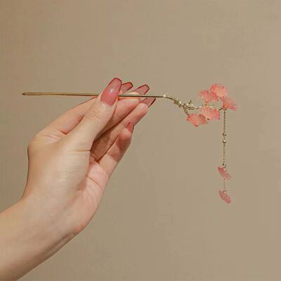 Ginkgo Leaves Tassels Hair Stick Hair Pins Women Fashion Sim