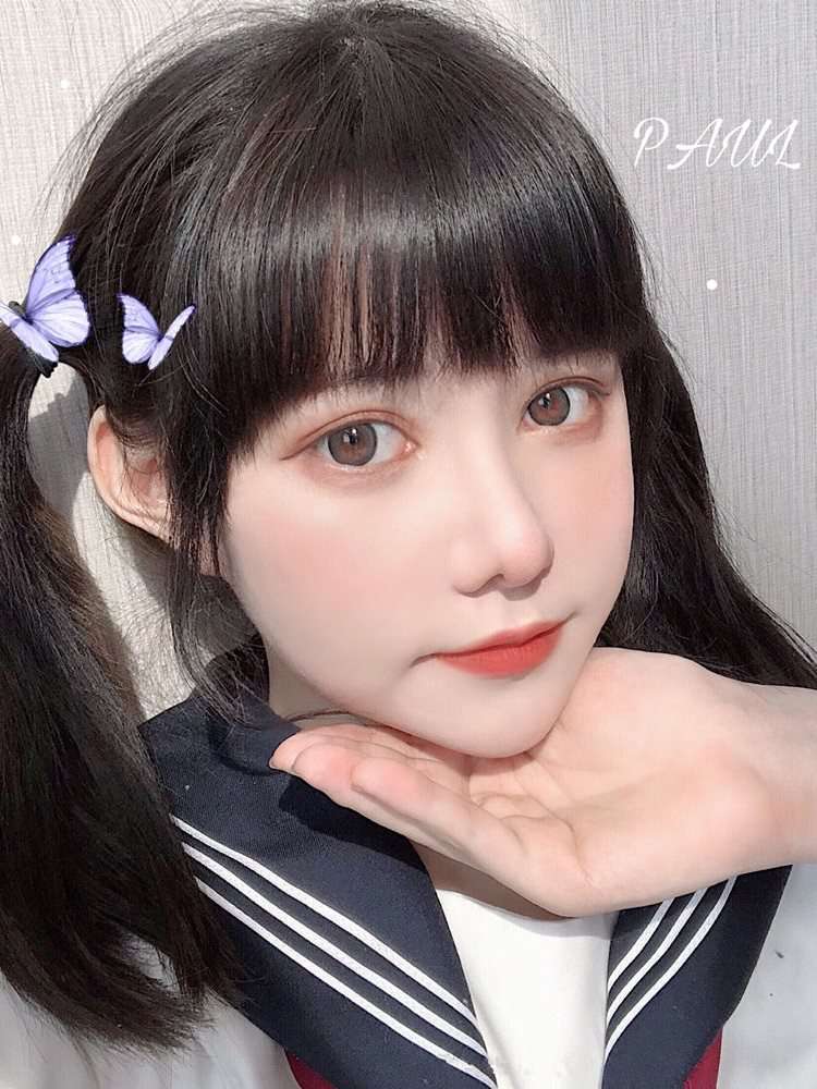 真头发前流海假发刘海女遮大脸女外八刘海假发空气刘海轻薄自然3