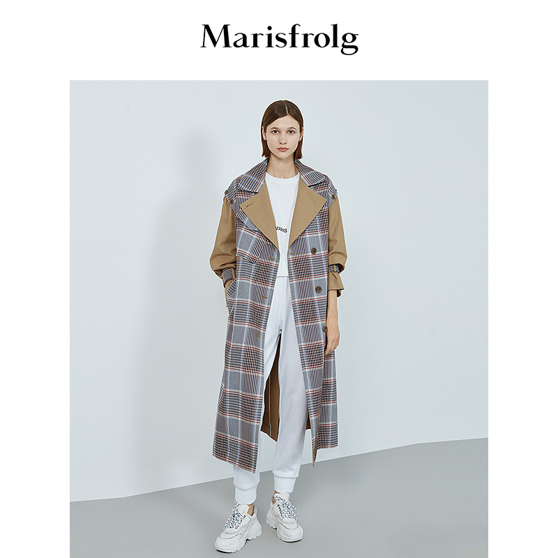 【会员价1302元】玛丝菲尔冬季新款英伦风气质中长款风衣外套