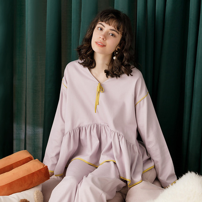 秋鹿春秋长袖长裤家居服套装