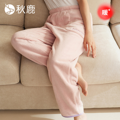 双面丰光法兰绒女单裤