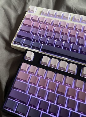 暗香极昼侧刻透光PBT键帽支持wooting雨75a75ez63夜魔made68pro
