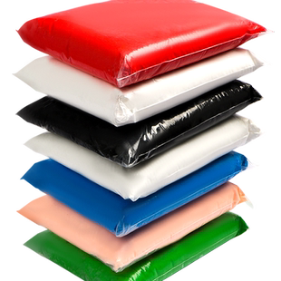 超轻粘土儿童无毒白色补充装24色橡皮泥黑色彩泥大包装太空泥学生DIY专用幼儿园不粘手黏土单色胶泥手工500g