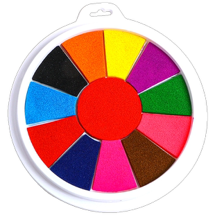 儿童印章手指画六色手指点画印泥手指画颜料无毒可水洗指印幼儿手指画卡宝宝印泥盘无毒涂鸦画册画纸手指画书